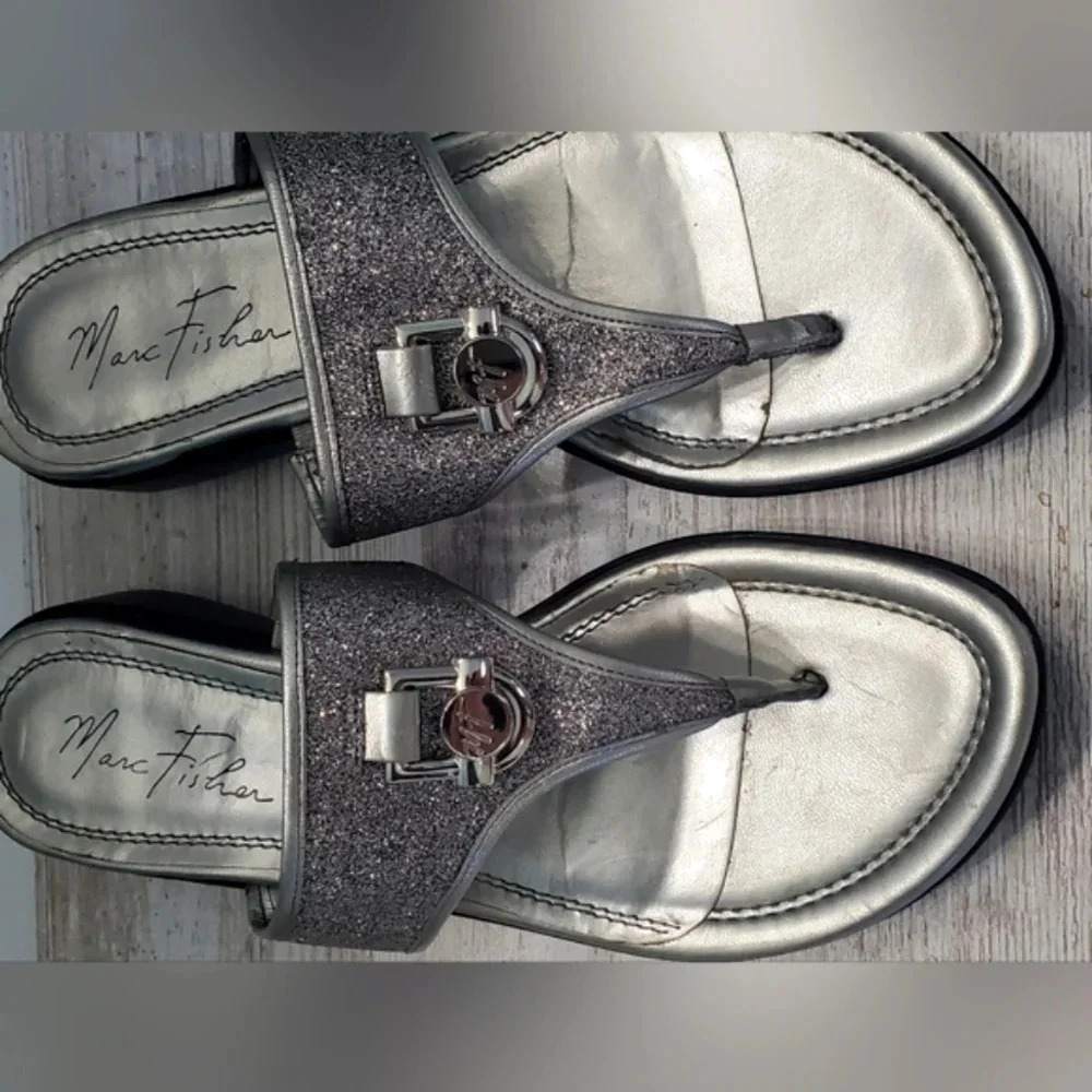 Marc Fisher Sparkle Shimmering Sandals size 10